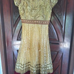 Golden Anarkali kurta