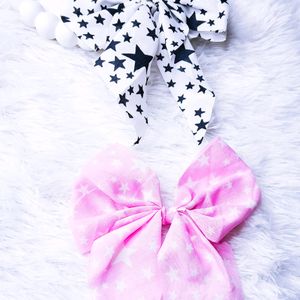 Star Bow Hair Clip Set Of Two