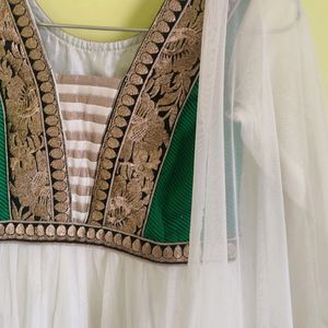 White Anarkali