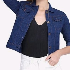 Navy Blue Denim Jacket For Women