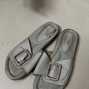 Women Grey Flats Slipper