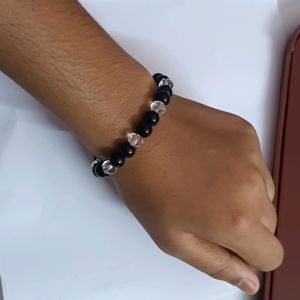 Black And White Beads Bracelet