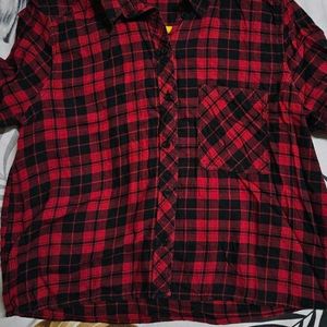 H&M Checkered Crop Shirt