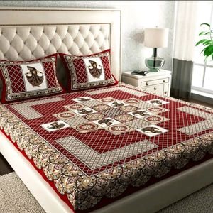 Floral Print Jaipuri Bedsheets