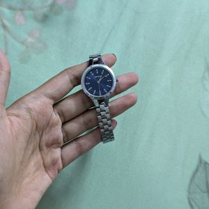 Silver/Blue Sonata Wrist Watch