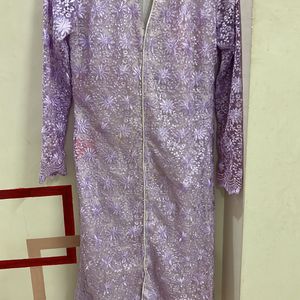 Lavender Royal Stiched Kurti Can Be Worn With Whit