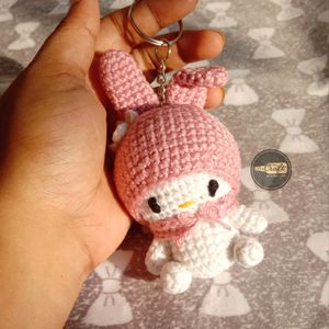 Cartoon Character Melody Crochet Keychain