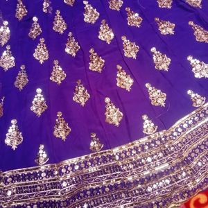 Heavy Embroidery Sequence Work Langha Choli