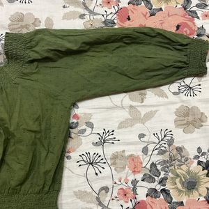 Olive Green Crop Top