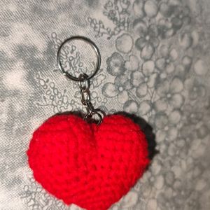 Heart Crochet Keychain