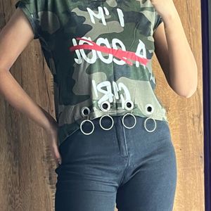 Olive Cute Crop Top