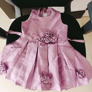 Baby Purple Flowers Frock