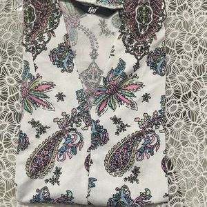 Flowery V Neck Stylish Top