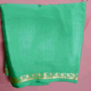 Beautiful  Green Saree Withblouse