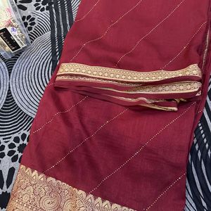 Maroon Saree