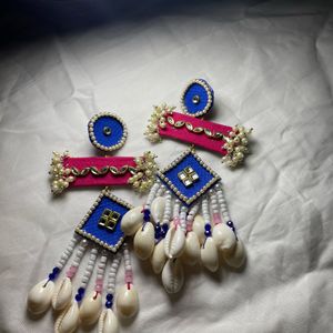 Navratri Cawari Shell Earring