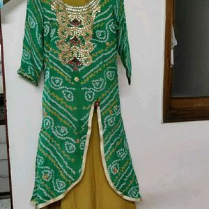 Mehendi Bandhej Dress