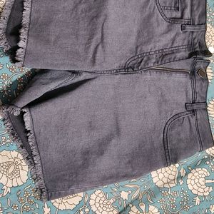 Grey Denim Short