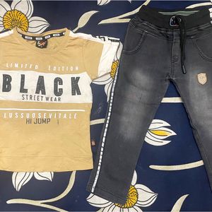 2 Years Boy Set Of T-shirt And Jeans