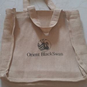 3 Jute bags one With Design And Other Plain