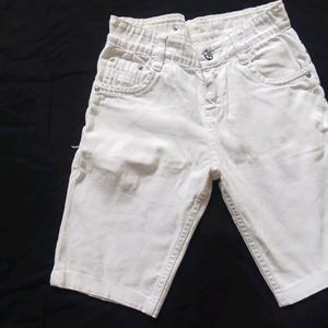 White Denim Shorts