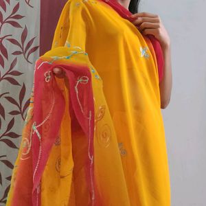 Gujrati -Mustard And Yellow 💛 Saree