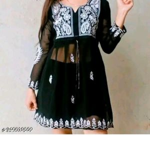 New Black Tunic Top