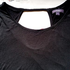 Black Solid Women's Top