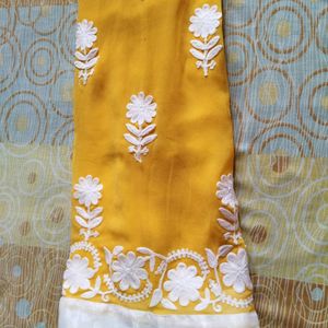 YELLOW BRANDED KURTA