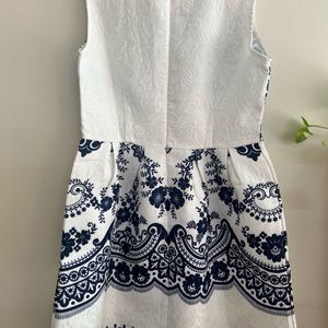 Shein White & Blue Party Dress