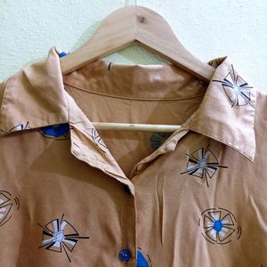 Branded Cotton Oversized Shirt