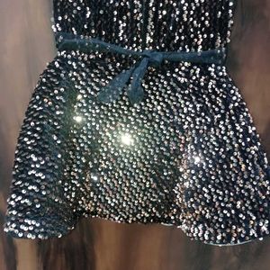 Black Glitter Frock