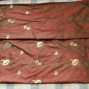 Greenish Maroon Grand Silk Saree With Blouse