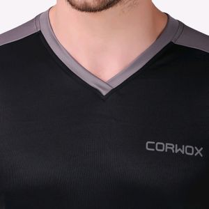 CORWOX Men's V-Neck Sports Polyester T-Shir