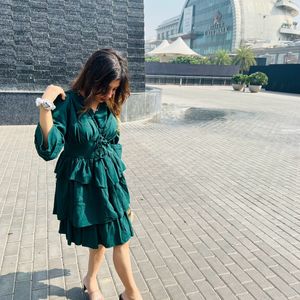 Green Ruffle Dress