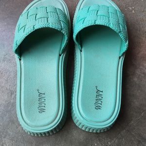 New Trendy Seagreen Flip Flops