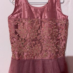 Pink Wedding Or Festive Gown With Cups