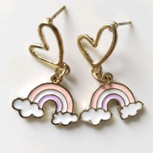 Pastel Rainbow Studed Earrings