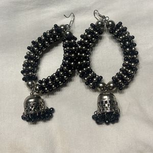 light weight oxidised jhumka