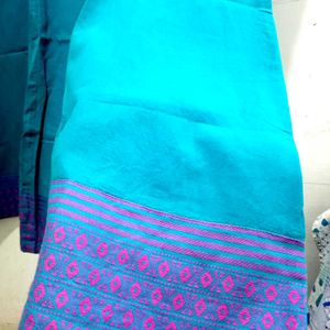 AVAASA Embroided A Line Madarian Neck Kurta