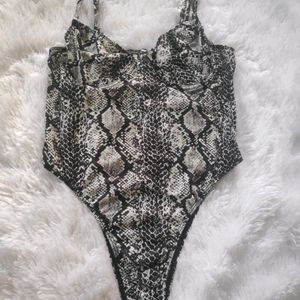 Snake Print Bodysuit