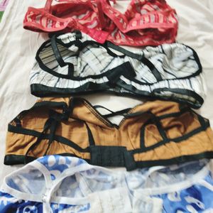 34"Cotton Bras Setof 4