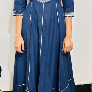 Ethnic Blue Long Frock