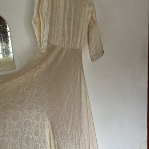 Flared Gown Offwhite