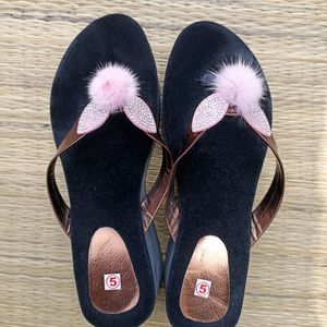 Stylish Black Slippers