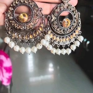 Combo Of Golden Earrings And Jhumka