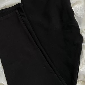 Black Sports Wear Pant With Mesh Pattern