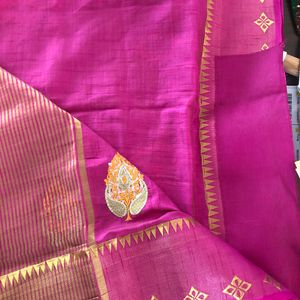 Pink Embroided Saree&Blouse(Women’s)