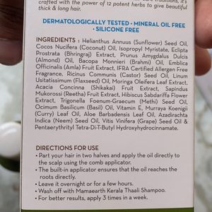 Mamaearth kerala thaali hair Oil