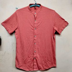 Campus Sutra Men Pink Cotton Shirt.